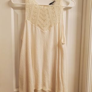 Moa Moa Off White flowy Lacey top Large
